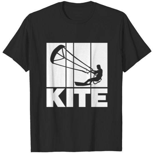 Discover Kite silhouette gift kitesurfer surfing waves T-shirt
