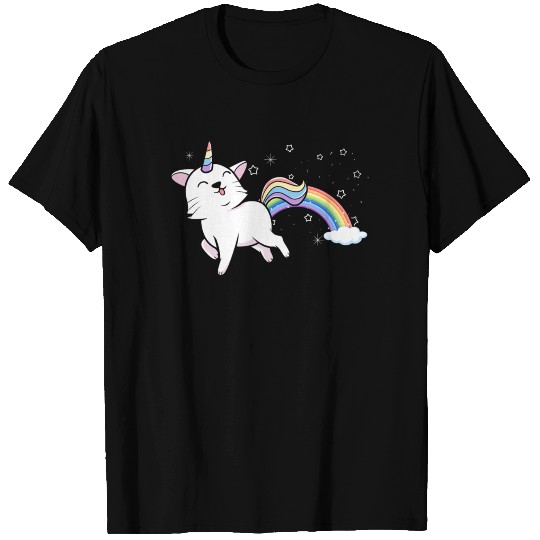 Caticorn Rainbow Unicorn Cat Kitty Legendary Myth T-shirt