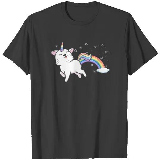 Caticorn Rainbow Unicorn Cat Kitty Legendary Myth T-shirt