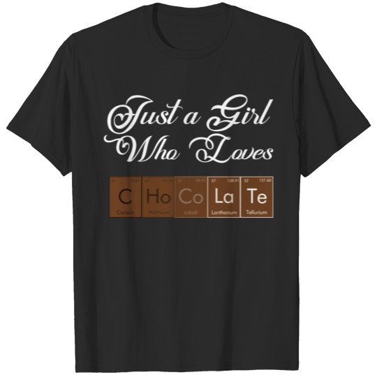 Discover just a girl loves chocolat chocolate shirt, girl T-shirt