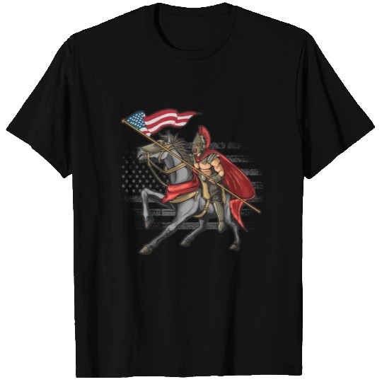 American warrior grunge T-shirt
