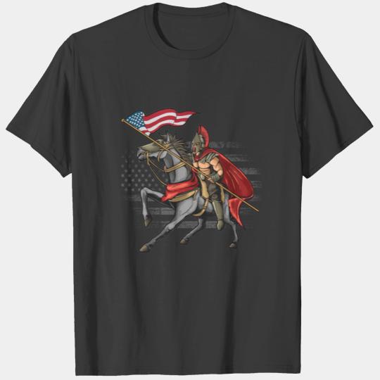 American warrior grunge T-shirt