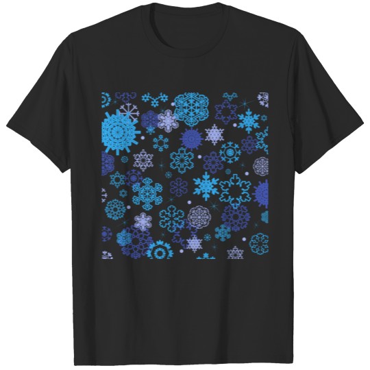 Discover Snow Flakes Pattern Design T-shirt