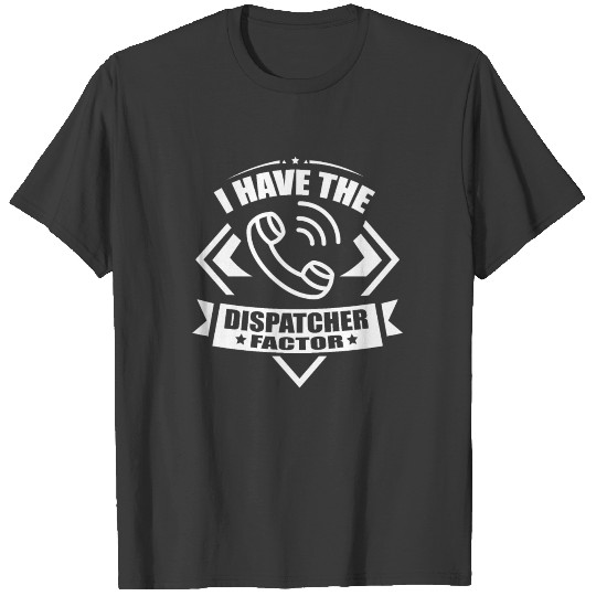 Dispatcher 911 Thin Gold Yellow Line T-shirt