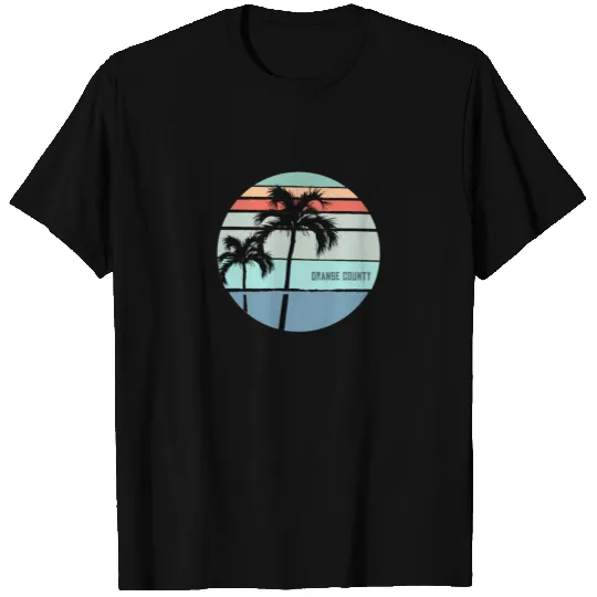 Cool Orange County California Palm Tree Vacation T-shirt