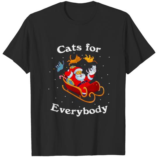 Discover Cats For Everybody Christmas Cat Lover Gift T-shirt
