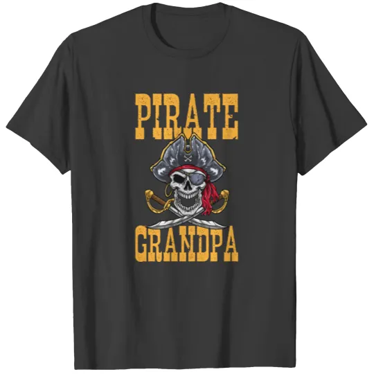 Pirate Grandpa Grandfather Pirate Themed T-shirt