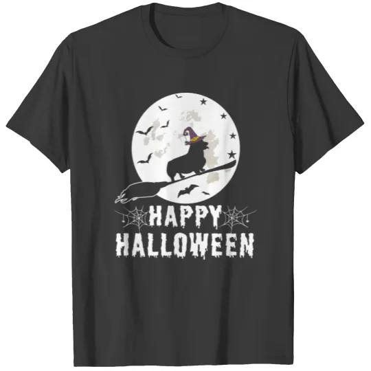 Discover Corgi Dog Halloween T ShirtCorgi Dog Witch Happy T-shirt