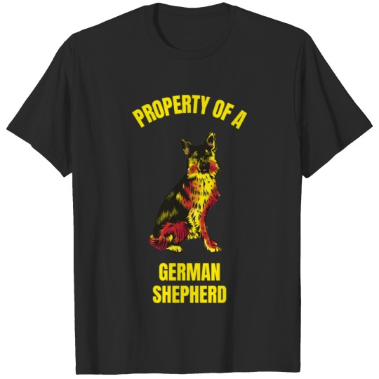 Discover Property of a German Shepherd funny dog animal pet T-shirt