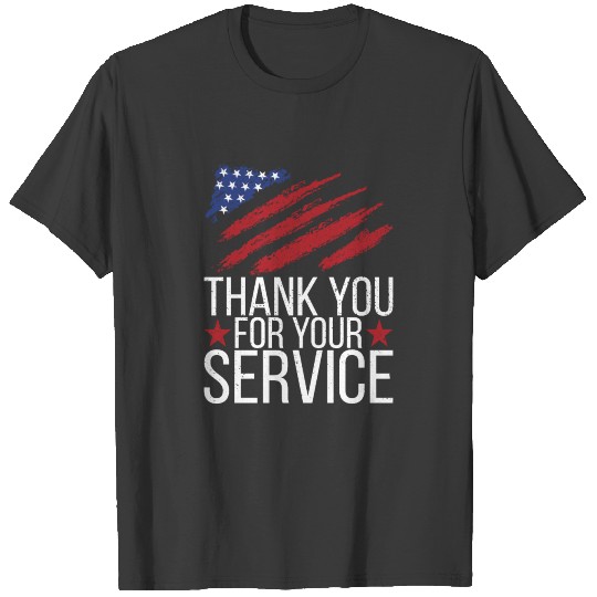 Thank You For Your Service Memorial Day American T-shirt