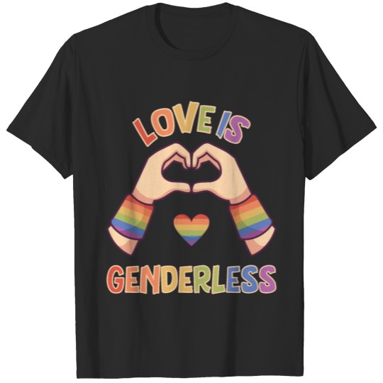 Discover Love is Genderless heart LGBTQ gift shirt T-shirt