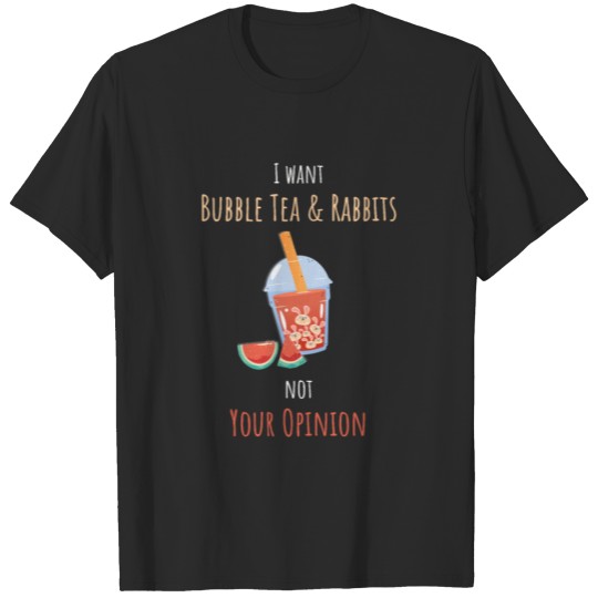 Bubble Tea Kawaii Saying Bunnies T-shirt
