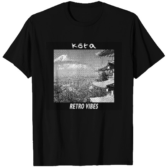 Mount Fuji Japan Retro Rules Gray T-shirt