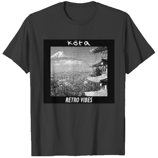 Mount Fuji Japan Retro Rules Gray T-shirt