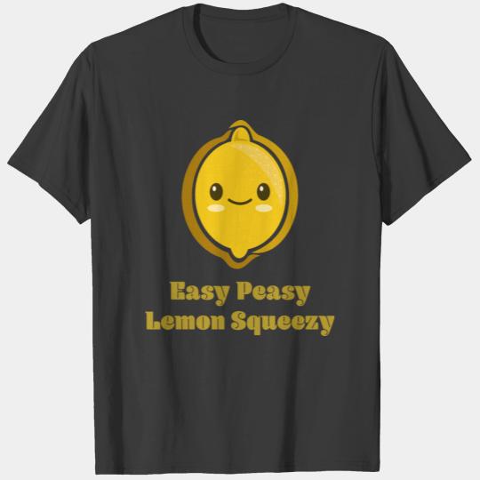 Easy Peasy Lemon Squeezy Kawaii Cute Lemon Yellow T-shirt