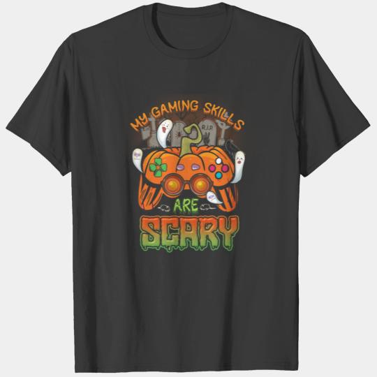 Halloween Gaming Skills Gamer Scary T-shirt