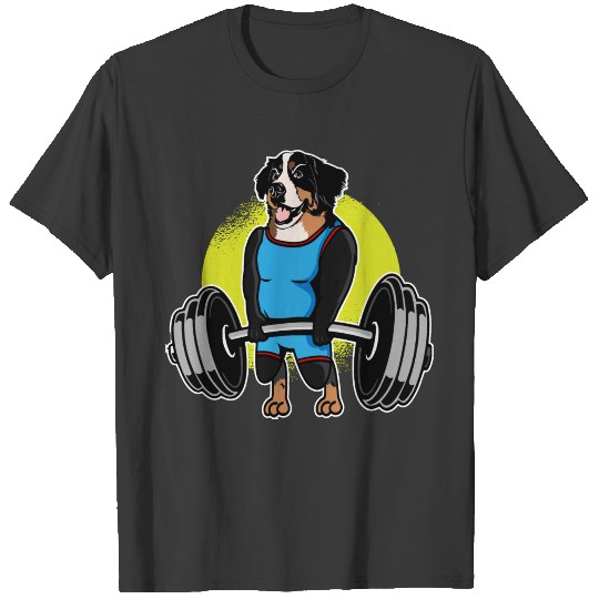 Bernese Mountain Dog Weightlifting I Deadlift T-shirt
