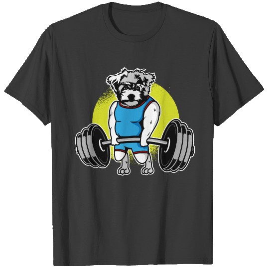 Maltese Weightlifting I Funny Deadlift Fitness I T-shirt