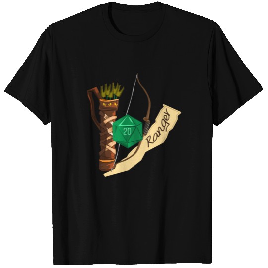 Ranger Character Class Dice And Bow Design T-shirt