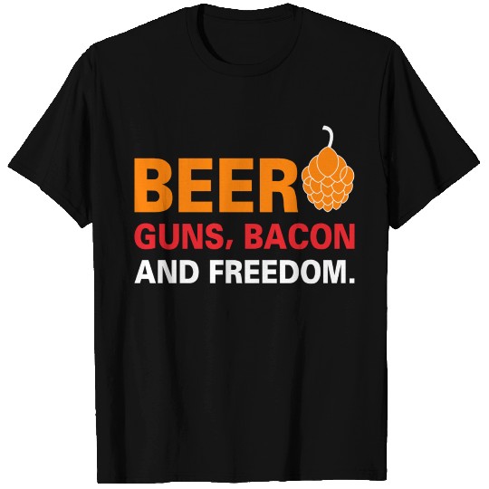 Beer Guns Bacon and Freedom T-shirt