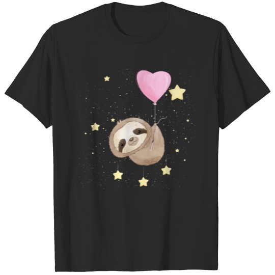 Discover Sloth Floating With Stars T-shirt