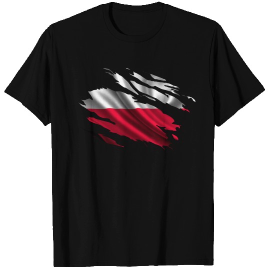 Poland Ripped Flag T-shirt
