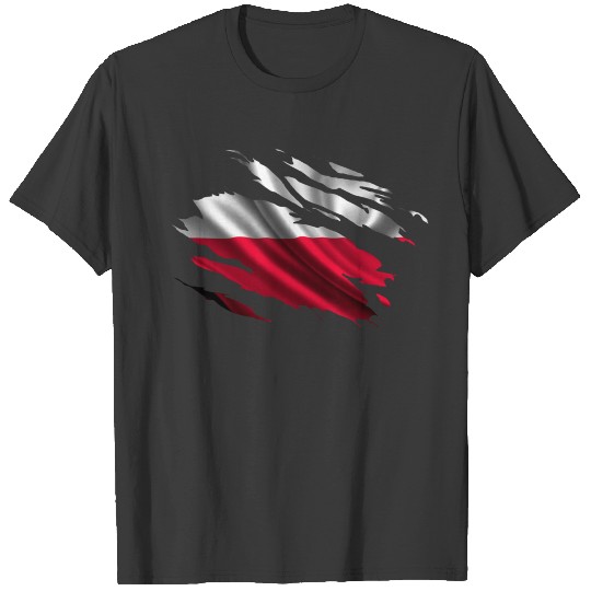 Poland Ripped Flag T-shirt