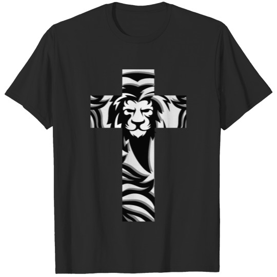 Lion Head Jesus Cross T-shirt