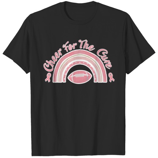 Discover Cheer For A Cure Breast Cancer Pink Ribbon Rainbow T-shirt