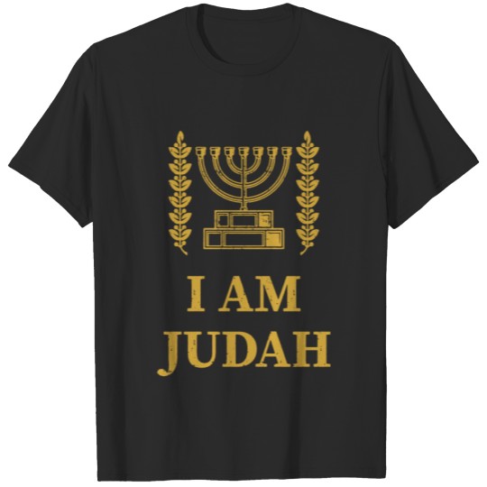 Discover I am Judah Menorah Silhouette Gift Jewish T-shirt