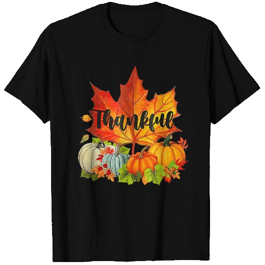 Happpy Thanksgiving Day Autumn Fall Maple Leaves T-shirt
