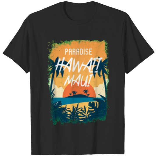 Discover Hawaii Maui Paradise Retro Distress T-shirt