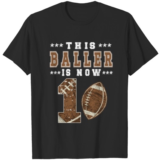 Discover 13th Birthday Gift Football Player 13 Year Old Boy T-shirt