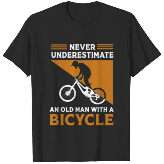 Discover MTB Never Underestimate An Old Man On A Bicycle T-shirt