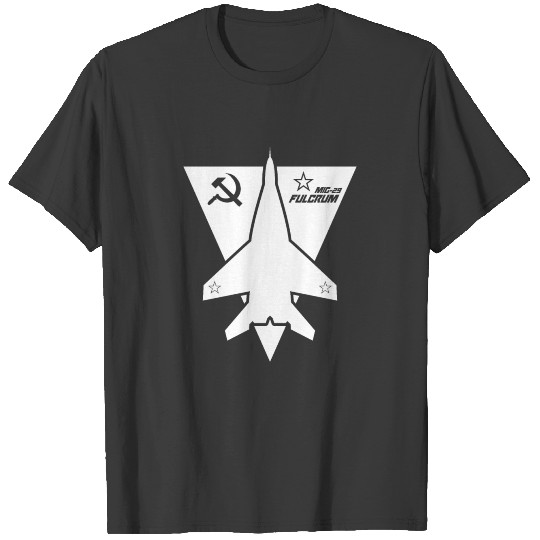 MIG 29 Fulcrum hammer and sickle plane T-shirt