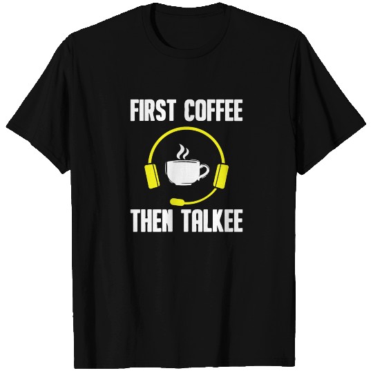 Dispatcher 911 Thin Gold Yellow Line T-shirt