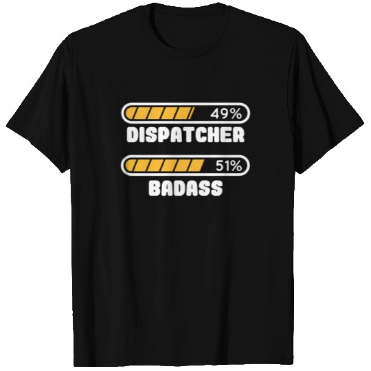 Dispatcher 911 Thin Gold Yellow Line T-shirt