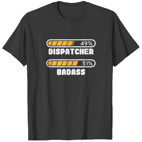Dispatcher 911 Thin Gold Yellow Line T-shirt