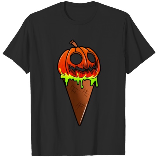 Discover Halloween pumpkin in ice cream T-shirt