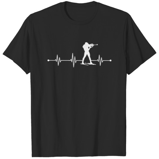 Discover Biathlon Heartbeat Gift T-shirt