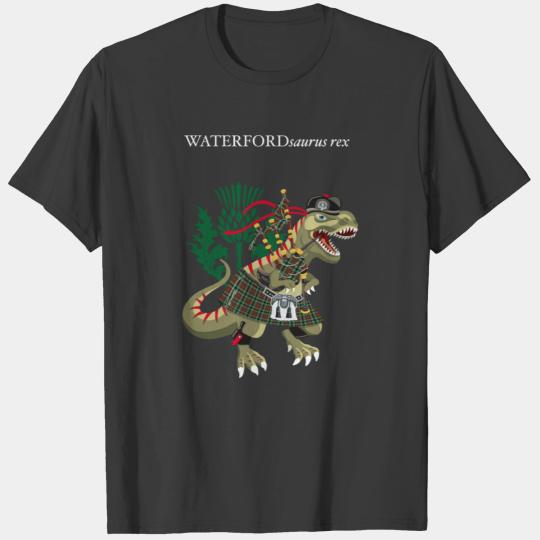 Clanosaurus Rex WATERFORD Irish Ireland Tartan T-shirt