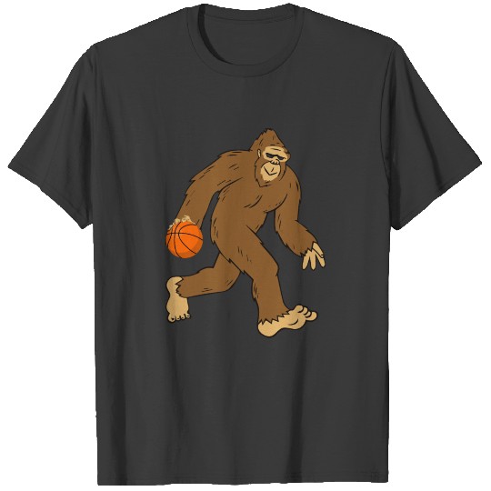 Funny Bigfoot Sasquatch basketball sports T-Shirt T-shirt