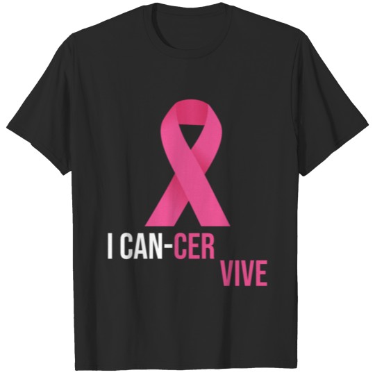 Discover I Can-Cer Vive I Can Survive Breast Cancer T-shirt