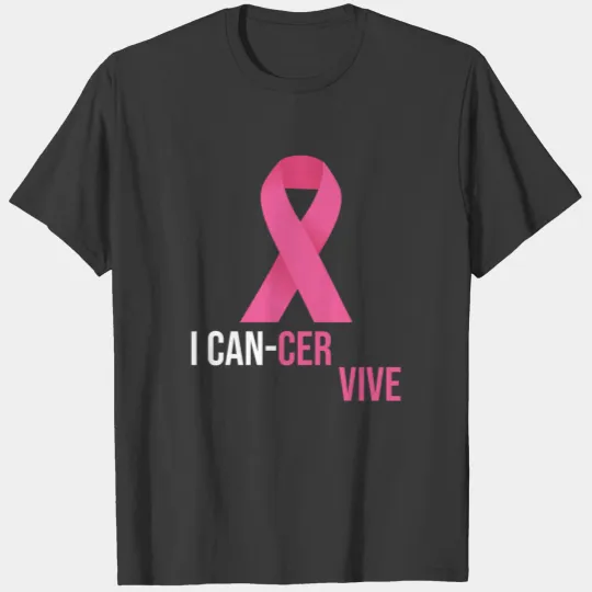 I Can-Cer Vive I Can Survive Breast Cancer T-shirt