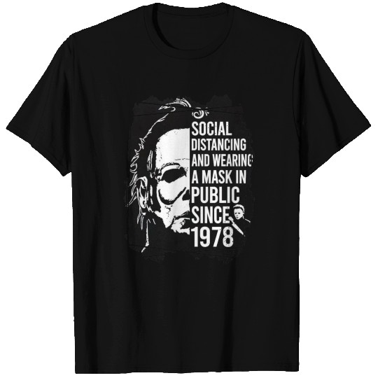 Michael Myers Covid mask joke Design T-shirt