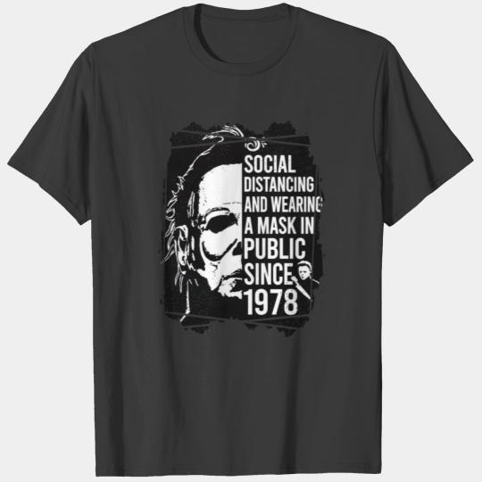 Michael Myers Covid mask joke Design T-shirt