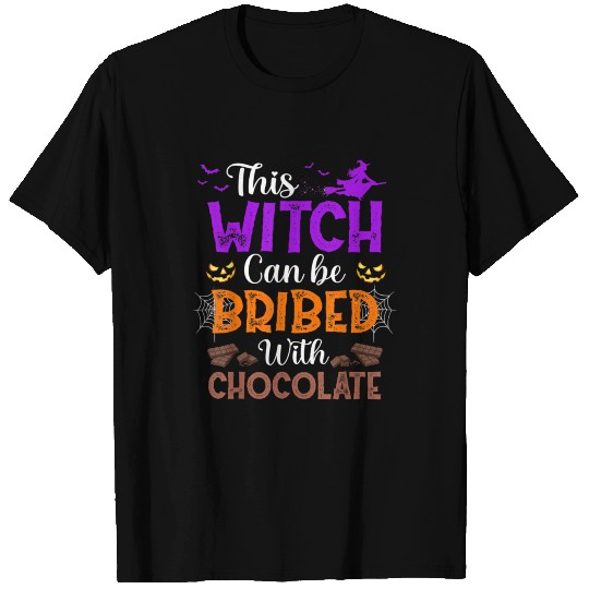 This Witch Can Be Bribed With Chocolate Funny Hall T-shirt