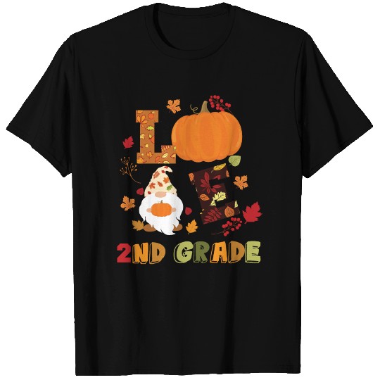 2nd Grade Squad First Cheerful Fall Y'all Autumn T-shirt