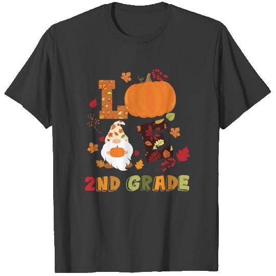 2nd Grade Squad First Cheerful Fall Y'all Autumn T-shirt