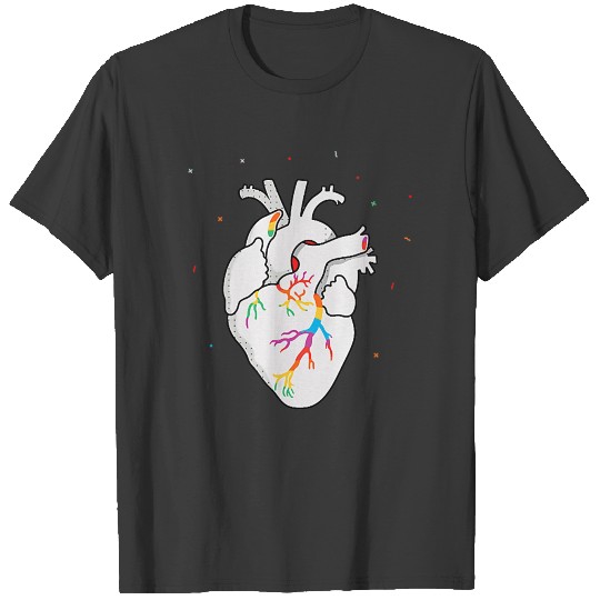 LGBT Flag Heartbeat Gay Lesbian Resist Men Women T-shirt